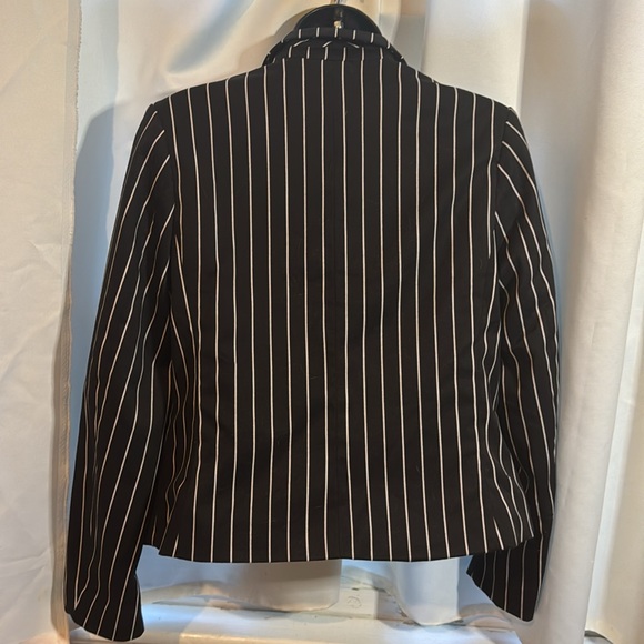 H&M stripe white black jacket blazer M - Picture 5 of 6